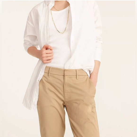 J. CREW 🆕 Patch-pocket slim boyfriend chino pant in Sandy Beach. Size 32. - Picture 3 of 5